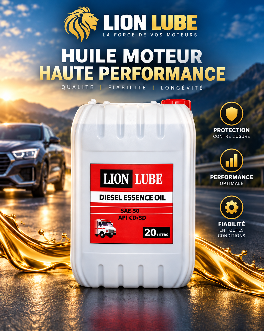 Huile moteur 20 litres